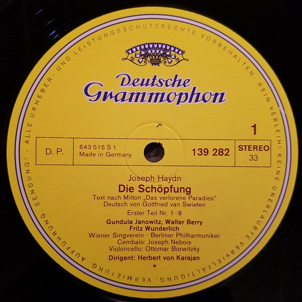 Joseph Haydn - Wiener Singverein, Berliner Philharmoniker, Herbert von Karajan : Die Schöpfung · The Creation · La Création (2xLP, RE + Box)