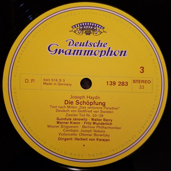 Joseph Haydn - Wiener Singverein, Berliner Philharmoniker, Herbert von Karajan : Die Schöpfung · The Creation · La Création (2xLP, RE + Box)