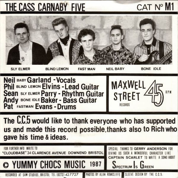 The Cass Carnaby Five (2) : Captain Scarlet / November Rain (7", Single)