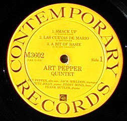 Art Pepper Quintet : Smack Up (LP, Album, Mono)