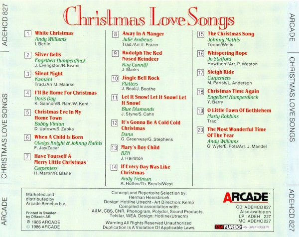 Various : Christmas Love Songs (CD, Comp)