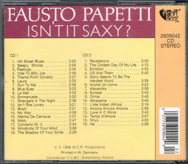 Fausto Papetti : Isn't It Saxy? (2xCD, Comp)
