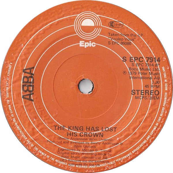 ABBA : Gimme, Gimme, Gimme (A Man After Midnight) (7", Single, Ora)