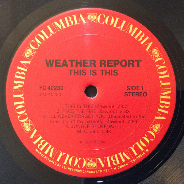 Weather Report : This Is This (LP, Album)