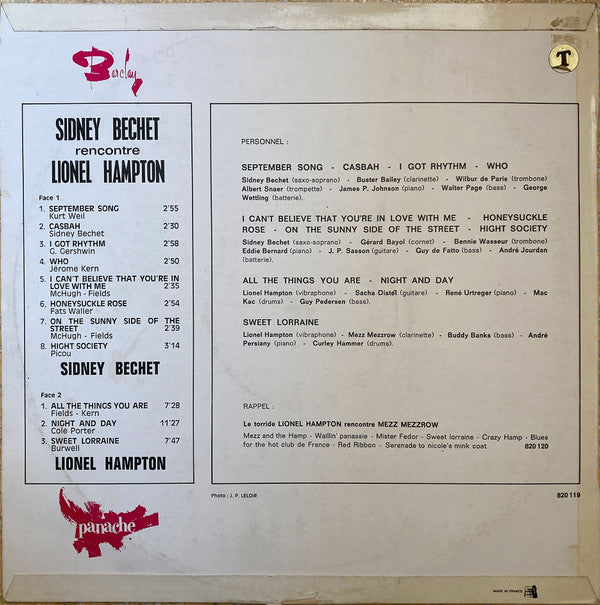 Sidney Bechet Rencontre Lionel Hampton : Sidney Bechet Rencontre Lionel Hampton (LP)
