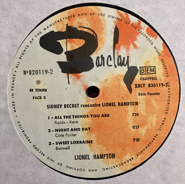 Sidney Bechet Rencontre Lionel Hampton : Sidney Bechet Rencontre Lionel Hampton (LP)