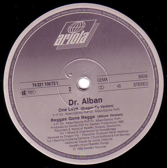 Dr. Alban : One Love (12", Maxi)