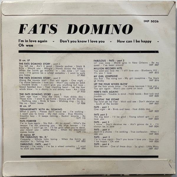 Fats Domino : Fats! Part 5 (7", EP)