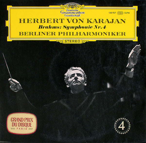 Herbert Von Karajan, Johannes Brahms, Berliner Philharmoniker : Symphonie Nr. 4 (LP, RP, GY7)