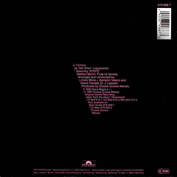Black Box : Fantasy / Get Down (Rappapella) (7", Single, Sil)