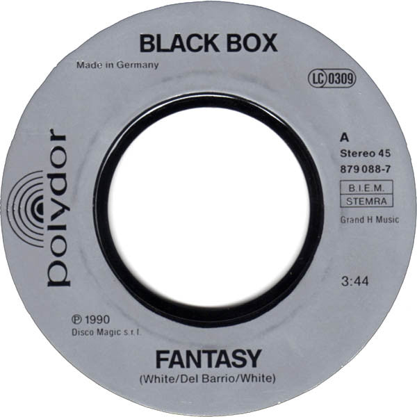 Black Box : Fantasy / Get Down (Rappapella) (7", Single, Sil)