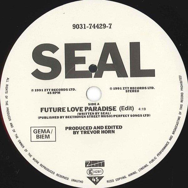 Seal : Future Love EP (7", Single, Sma)