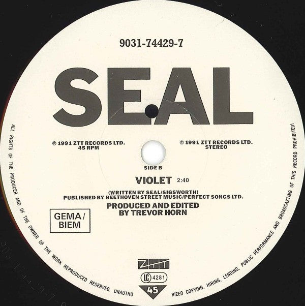 Seal : Future Love EP (7", Single, Sma)