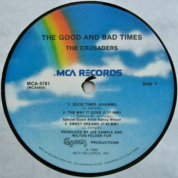 The Crusaders : The Good And Bad Times (LP, Album, Pin)