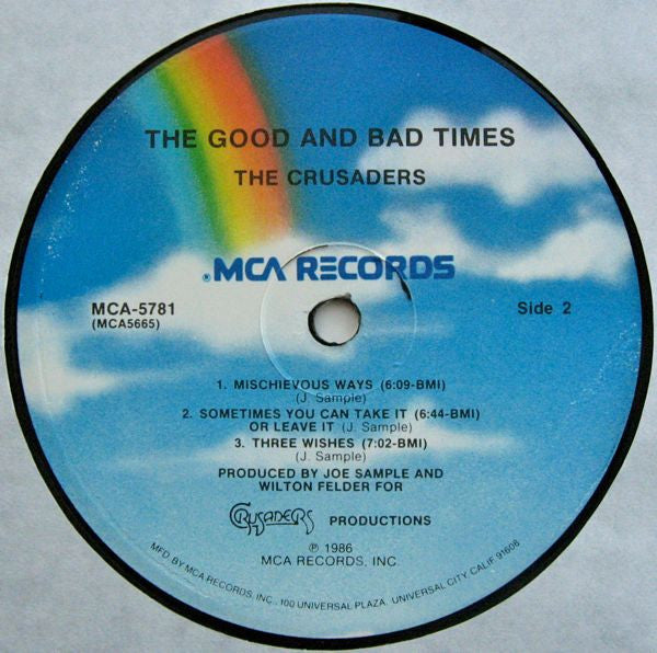 The Crusaders : The Good And Bad Times (LP, Album, Pin)