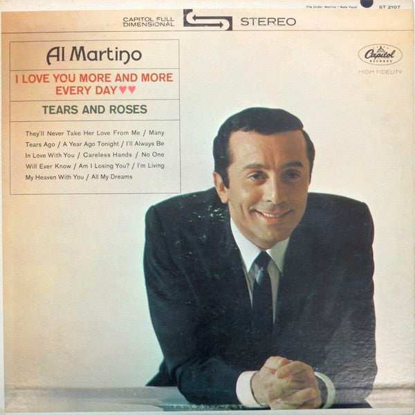 Al Martino : I Love You More And More Every Day / Tears And Roses (LP, Album, Scr)