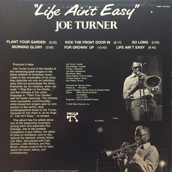 Big Joe Turner : "Life Ain't Easy" (LP, Album)