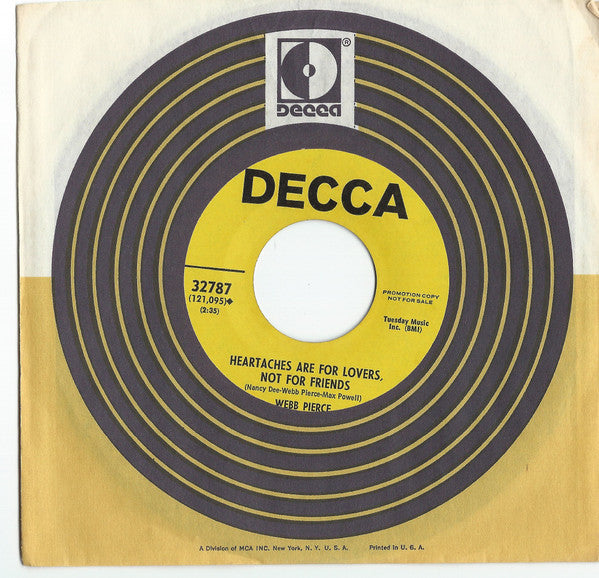 Webb Pierce : Tell Him That You Love Him (7", Single, Promo, Pin)