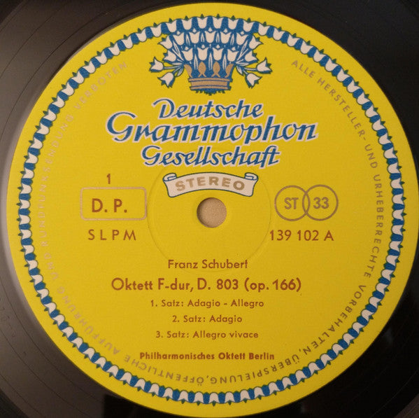 Schubert* / Philharmonisches Oktett Berlin : Oktett F-dur D. 803 (LP)