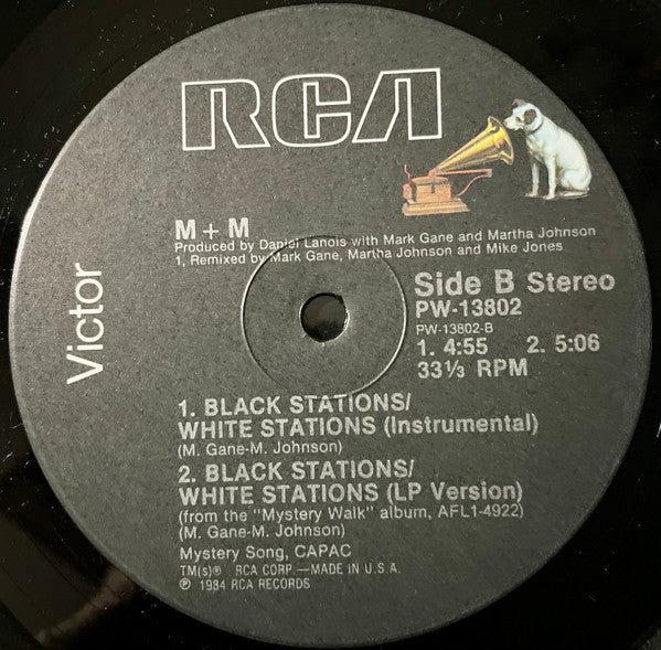M + M : Black Stations / White Stations (12")
