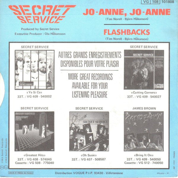 Secret Service : Jo-Anne, Jo-Anne (7", Single)