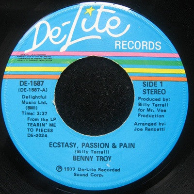 Benny Troy : Ecstasy, Passion & Pain (7", Single)