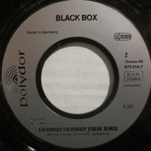 Black Box : Megamix (Everybody Everybody - I Don't Know Anybody Else - Ride On Time) (7", Single)