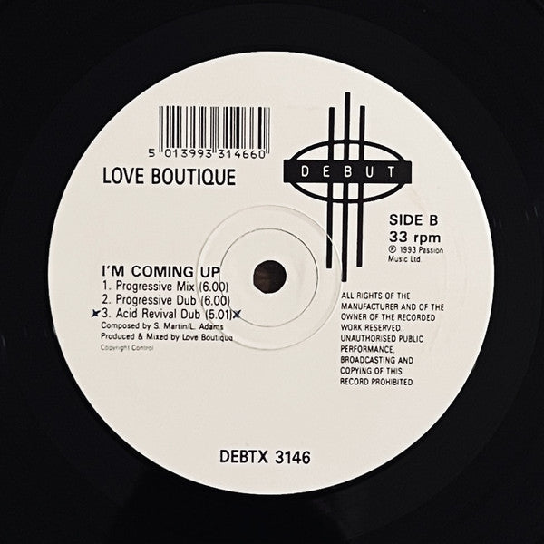 Love Boutique : I'm Coming Up (12")