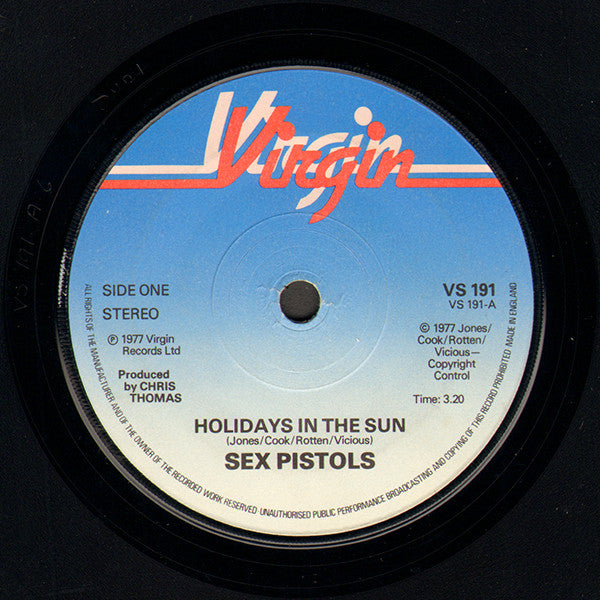 Sex Pistols : Holidays In The Sun (7", Single, Vir)