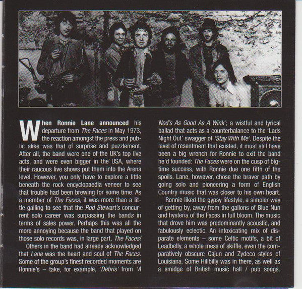 Ronnie Lane & Slim Chance : Ronnie Lane's Slim Chance/One For The Road (CD, Comp)