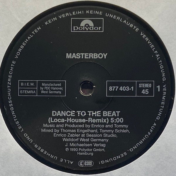 Masterboy : Dance To The Beat (Remix - Loca-House-Remix) (12", Single)
