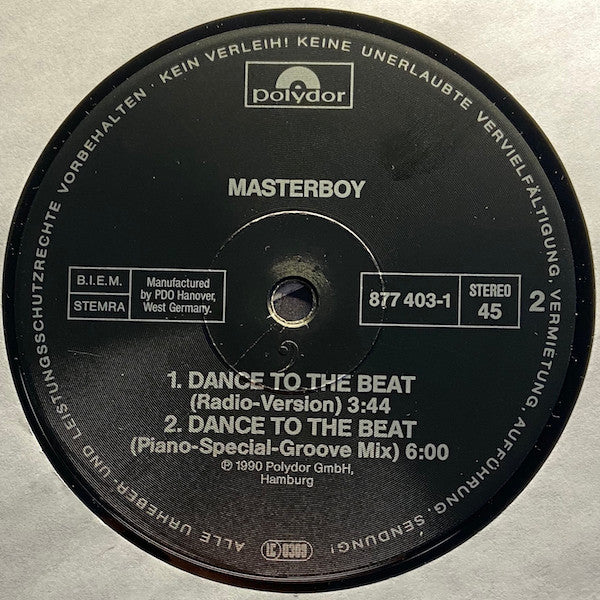 Masterboy : Dance To The Beat (Remix - Loca-House-Remix) (12", Single)