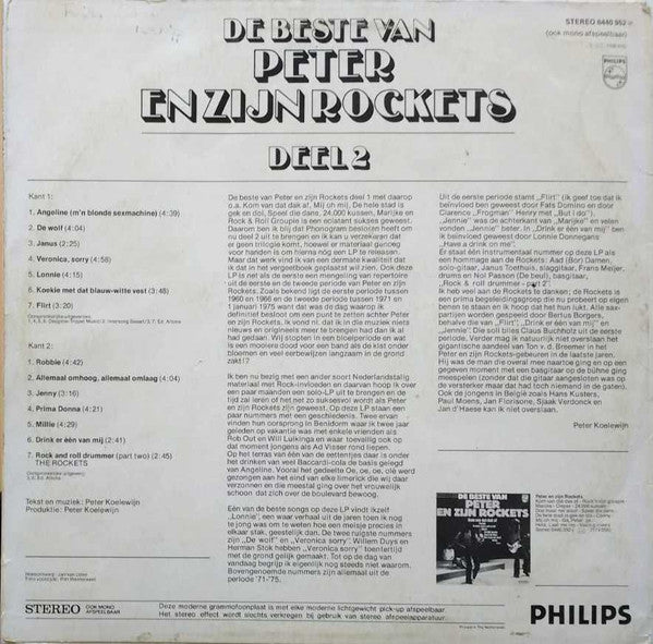 Peter Koelewijn & Zijn Rockets : De Beste Van Peter En Zijn Rockets Deel 2 (LP, Comp)