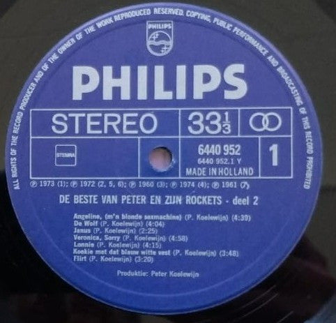 Peter Koelewijn & Zijn Rockets : De Beste Van Peter En Zijn Rockets Deel 2 (LP, Comp)