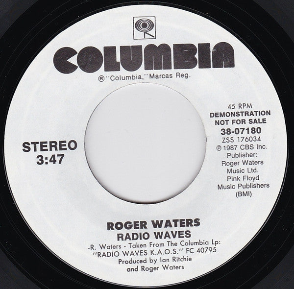 Roger Waters : Radio Waves (7", Single, Promo)
