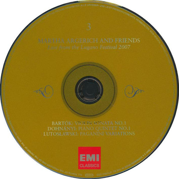 Martha Argerich And Friends : Live From The Lugano Festival 2007 (3xCD, Album)