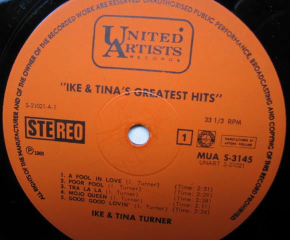 Ike & Tina Turner : Ike & Tina's Greatest Hits (LP, Comp)
