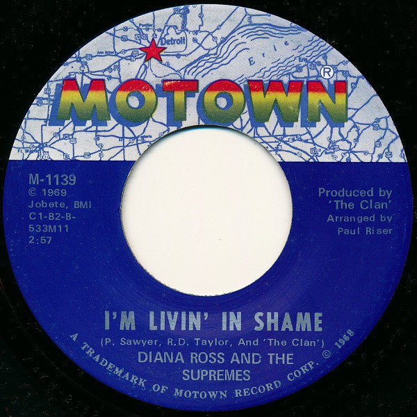 The Supremes : I'm Livin' In Shame (7", Single, ARP)