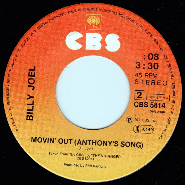 Billy Joel : She's Always A Woman (7", Single)