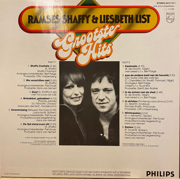 Ramses Shaffy & Liesbeth List : Grootste Hits (LP, Comp)