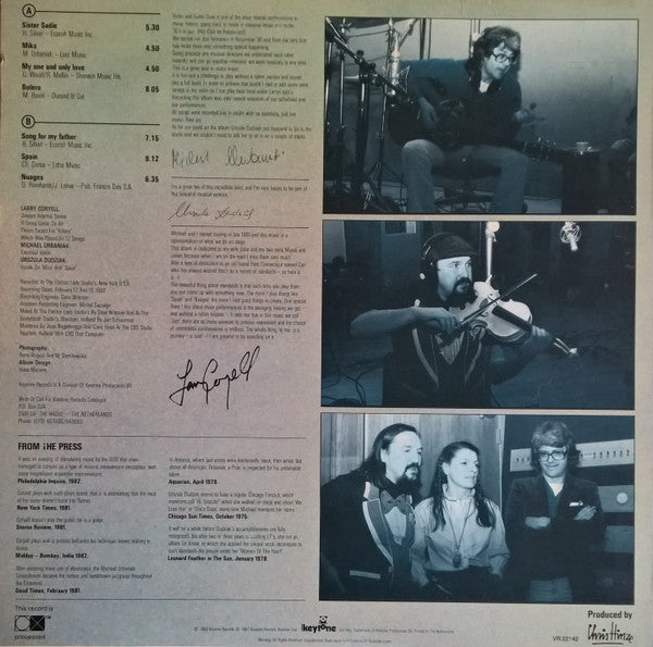 The Larry Coryell/Michael Urbaniak Duo : The Larry Coryell/Michael Urbaniak Duo (LP, Album)