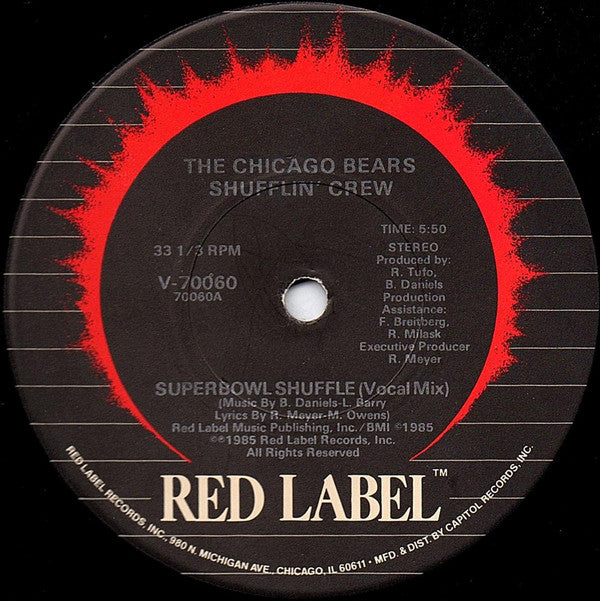 The Chicago Bears Shufflin' Crew : The Super Bowl Shuffle (12")