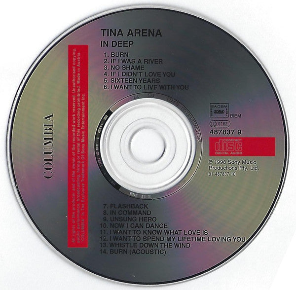 Tina Arena : In Deep (CD, Album)