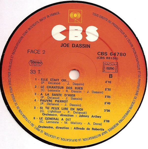Joe Dassin : Grands Succès Vol.2 (2xLP, Comp, RE, Gat)