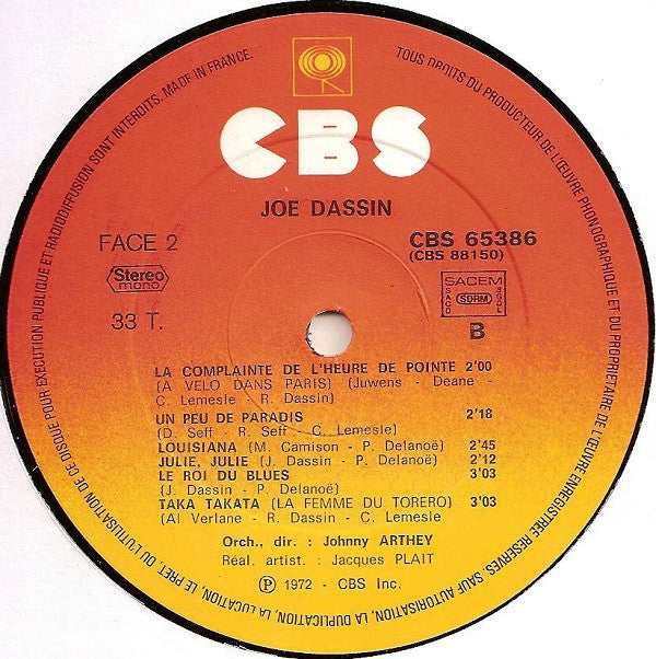 Joe Dassin : Grands Succès Vol.2 (2xLP, Comp, RE, Gat)