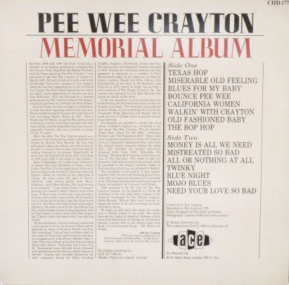 Pee Wee Crayton : Memorial Album (LP, Comp, Mono)