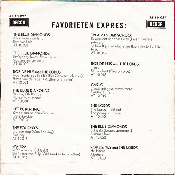 Rob de Nijs : Oh, Had Ik 'n Hamer (If I Had A Hammer) / Hoe Heet Je (Blue Velvet) (7", Single, Mono)