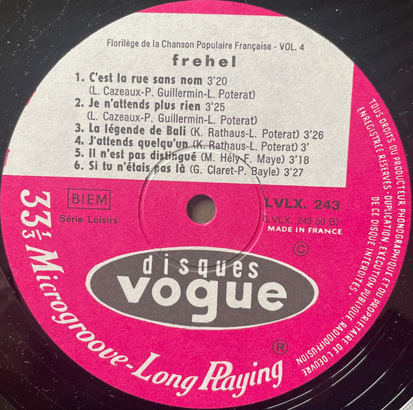 Fréhel : Frehel (LP, Comp)
