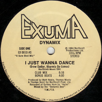 Dynamix (6) : I Just Wanna Dance (12")