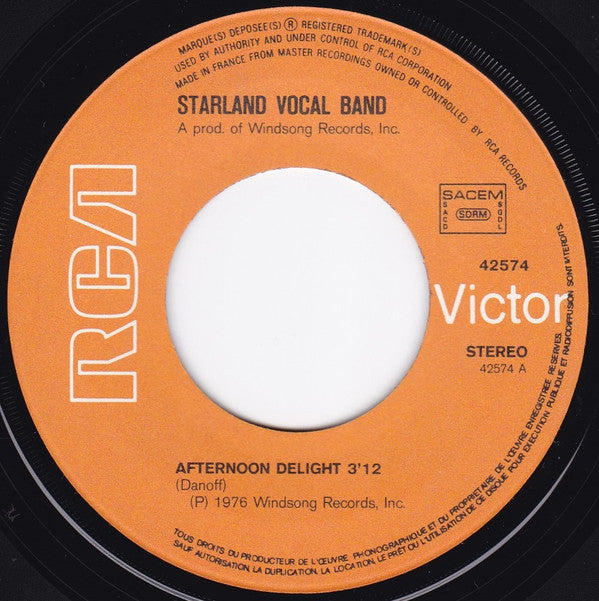 Starland Vocal Band : Afternoon Delight (7")